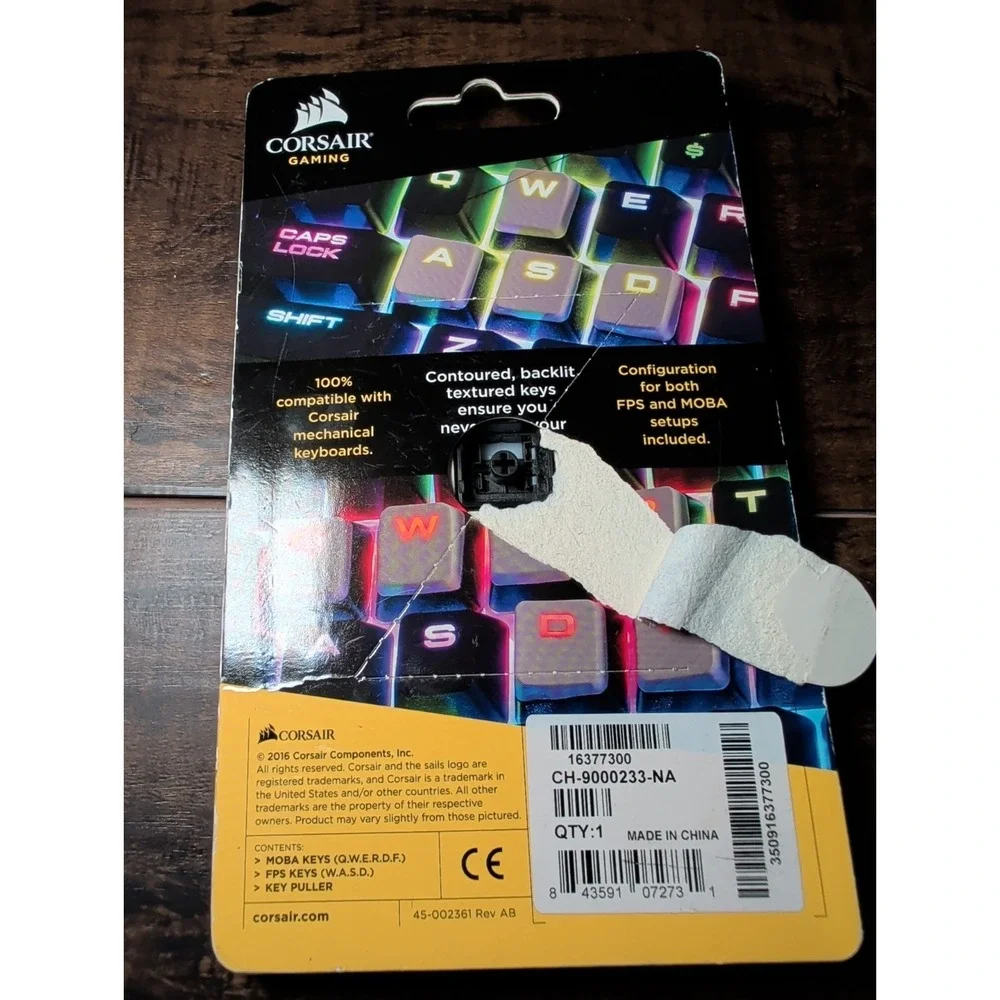 CORSAIR Performance MOBA/FPS Keycap Kit Backlit Contoured Textured Keys White